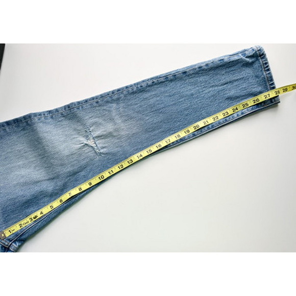 Revolve Levi's 501 Skinny Jeans Distressed Post Modern Blues 29/28 Button Fly - Picture 14 of 15